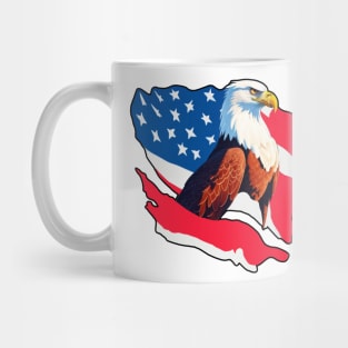 4th of July Patriotic Eagle with American Flag Mug